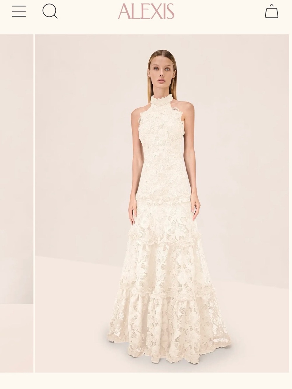 Alexis Paloma Halter Tiered Maxi Dress